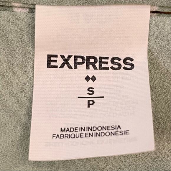 Express green white polkadot spaghetti strap blouse shirt top SP b23 - Picture 2 of 3